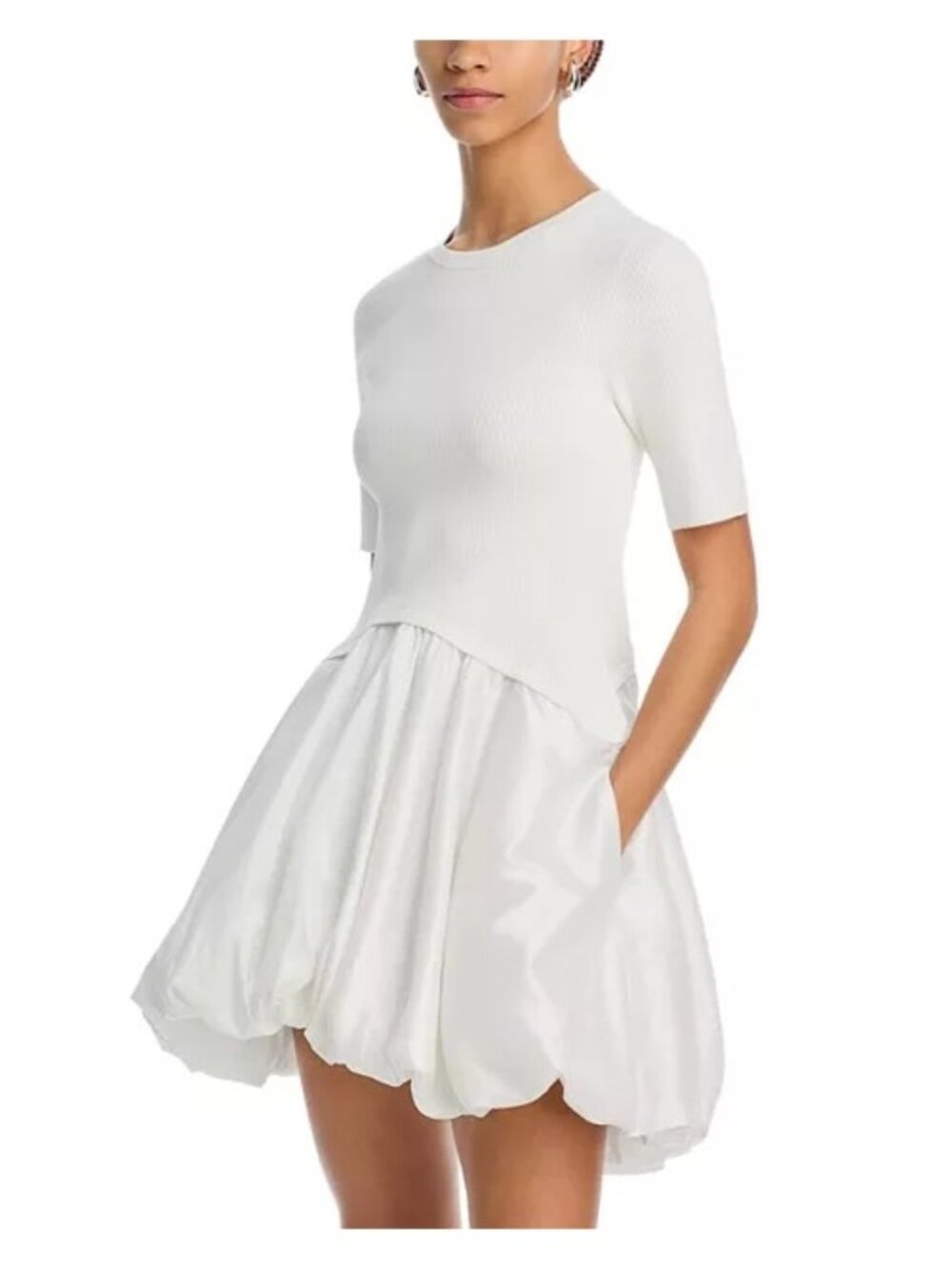 SIMKHAI Kenny Short Sleeved Bubble Mini Dress SIZE S